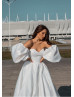 White Satin Minimalist Wedding Dress